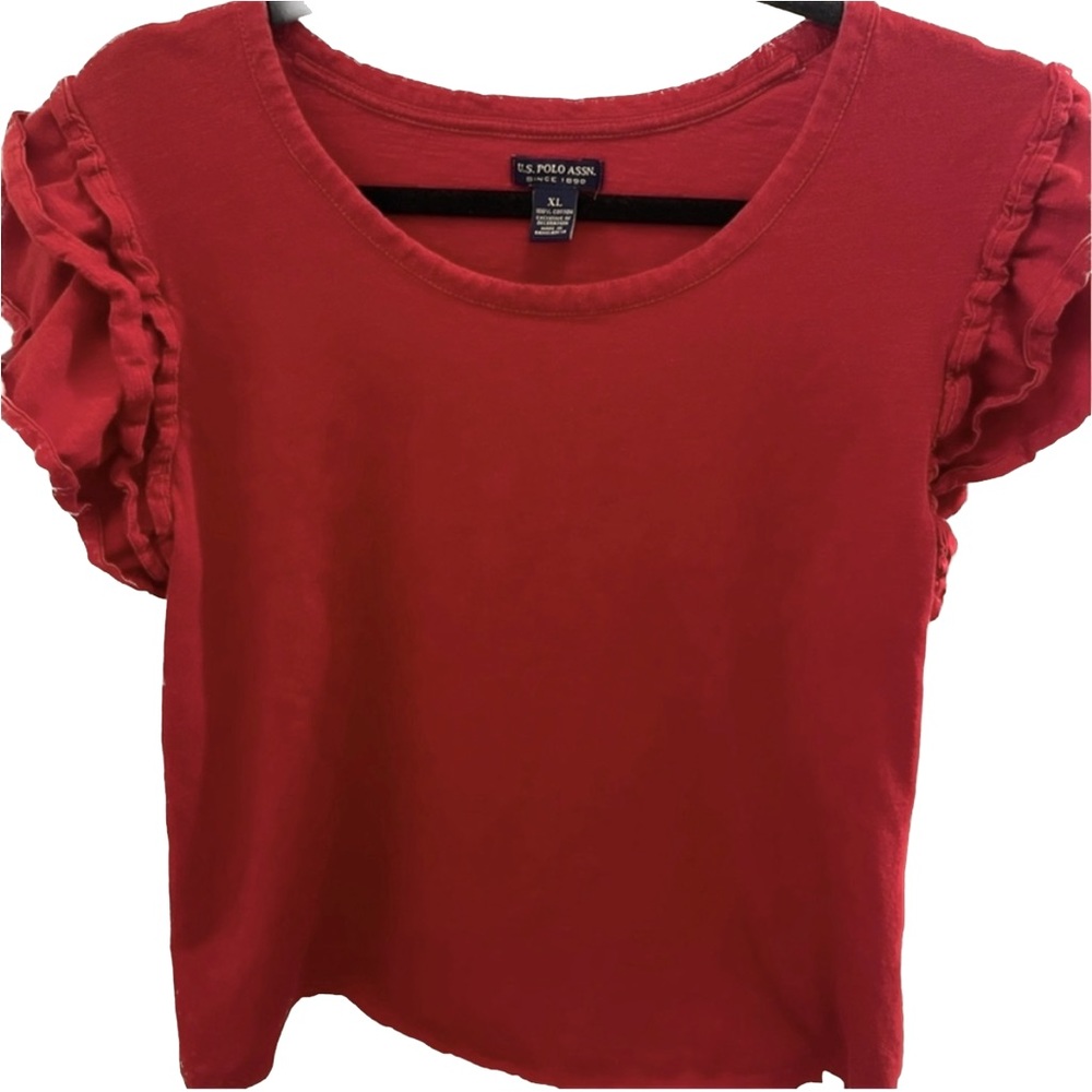 Red U.S. Polo Assn top